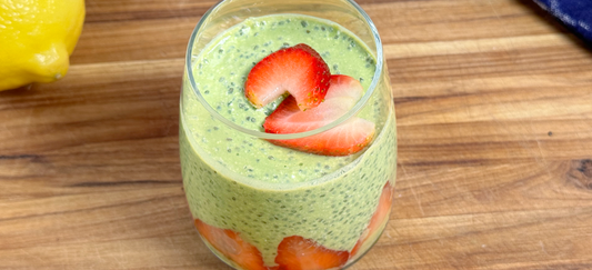 Lemon Matcha Pudding